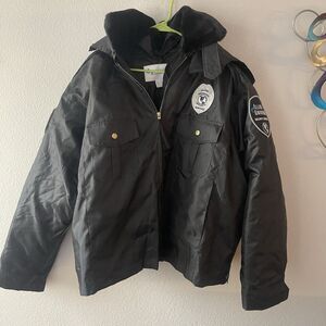 ALLIED UNIVERSAL Security Services Winter Jacket Coat Faux Fur Collar Mens 3XL